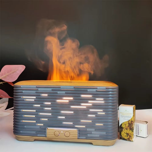 Diffuseur d'Arôme Effet Flamme — Humidificateur Ultrasonique Luxe