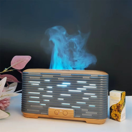 Diffuseur d'Arôme Effet Flamme — Humidificateur Ultrasonique Luxe