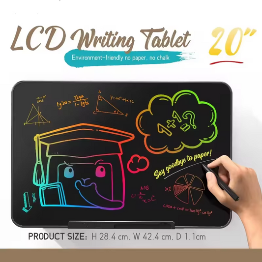 Tablette d'Écriture LCD 20 pouces – Écran Arc-en-Ciel | Rechargeable & Ultra Large